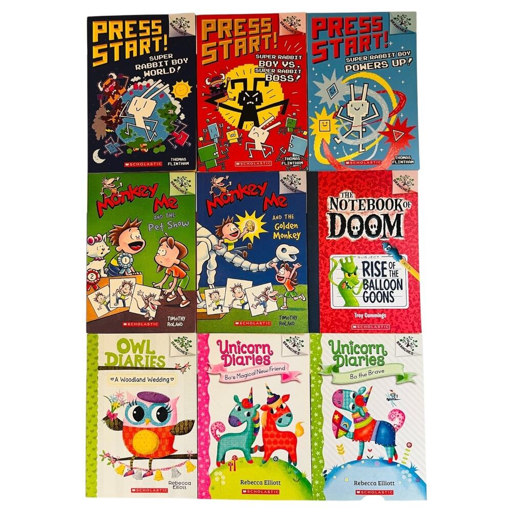 Branches Book Lot of 9 Early Chapter Unicorn Diaries Owl Press Start Monkey Me